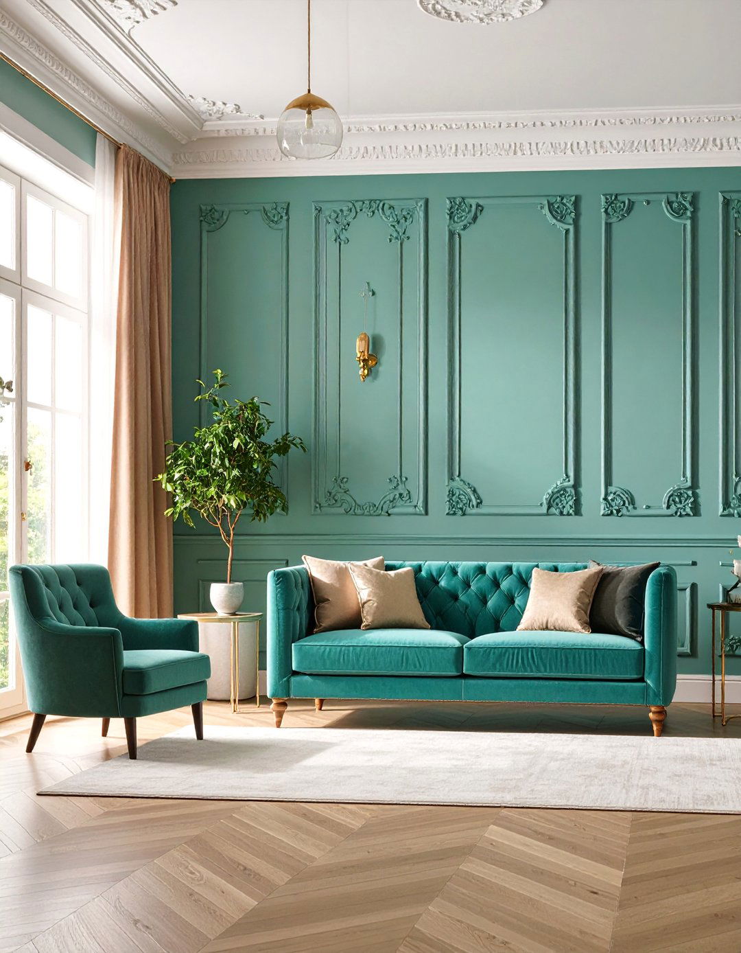 Textured Wainscoting with Dimensional Interest - 25 Living Room Wainscoting Ideas