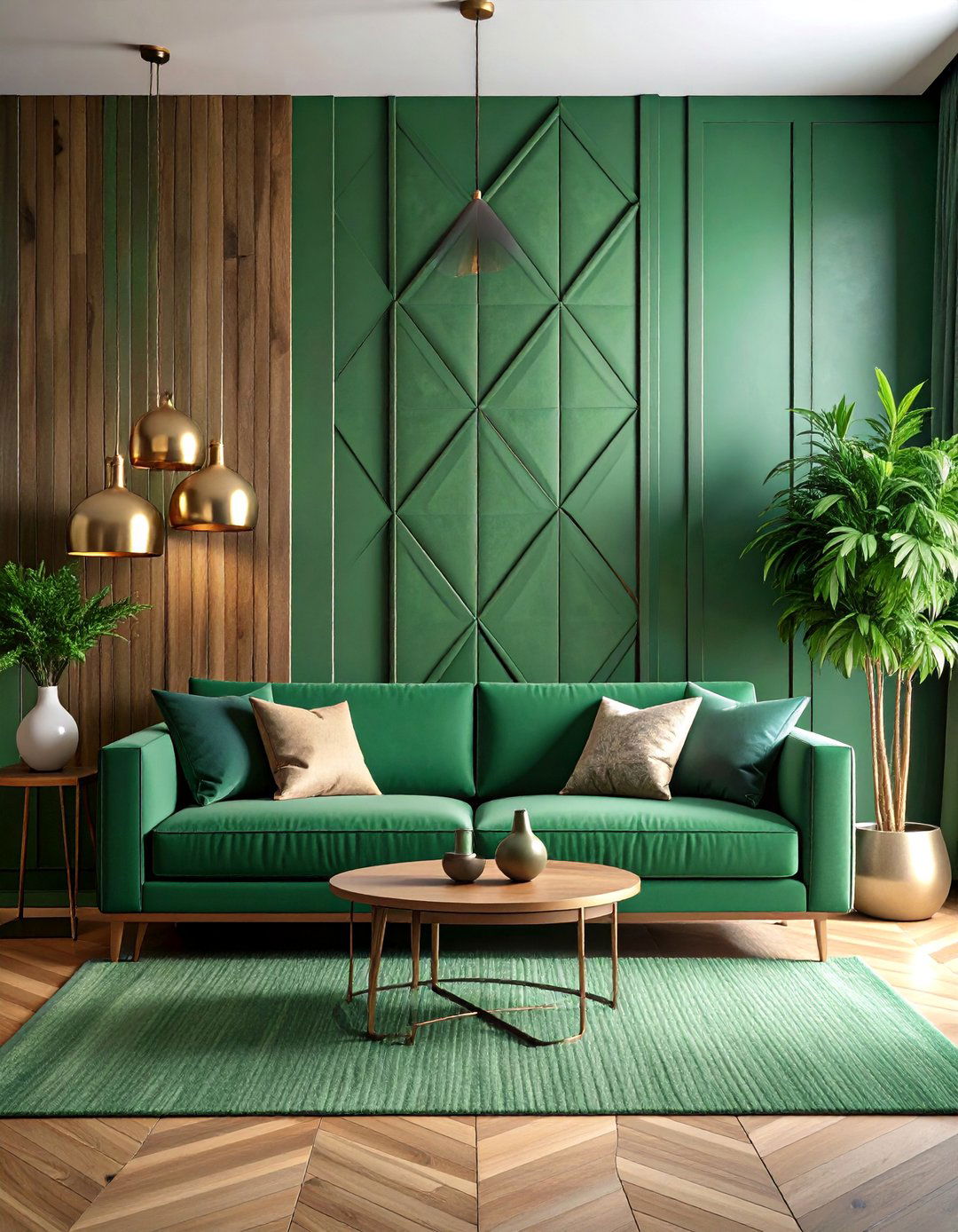 Textured Wall Living Room with Dimensional Design - 25 Living Room Design Ideas