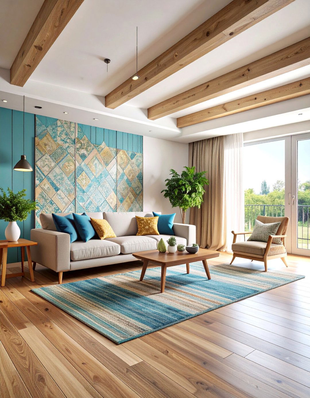 Textured Walls and Ceiling Interest - 25 Apartment Decorating Ideas