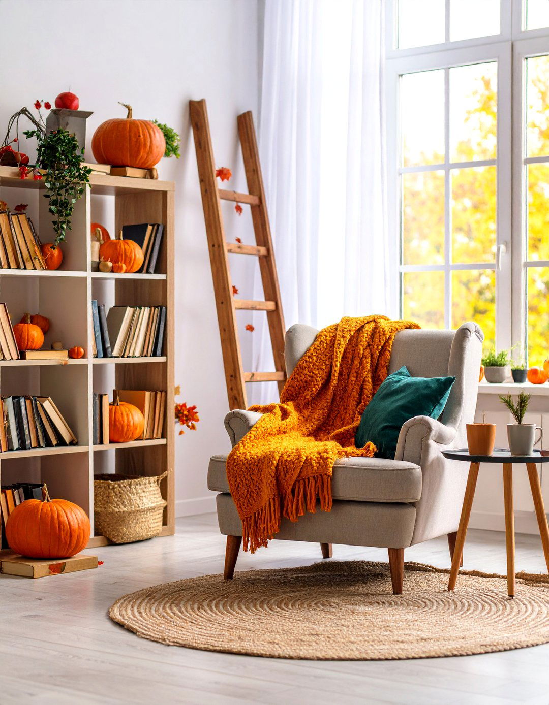 Thanksgiving Reading Nook Retreat - 25 Thanksgiving Decoration Ideas
