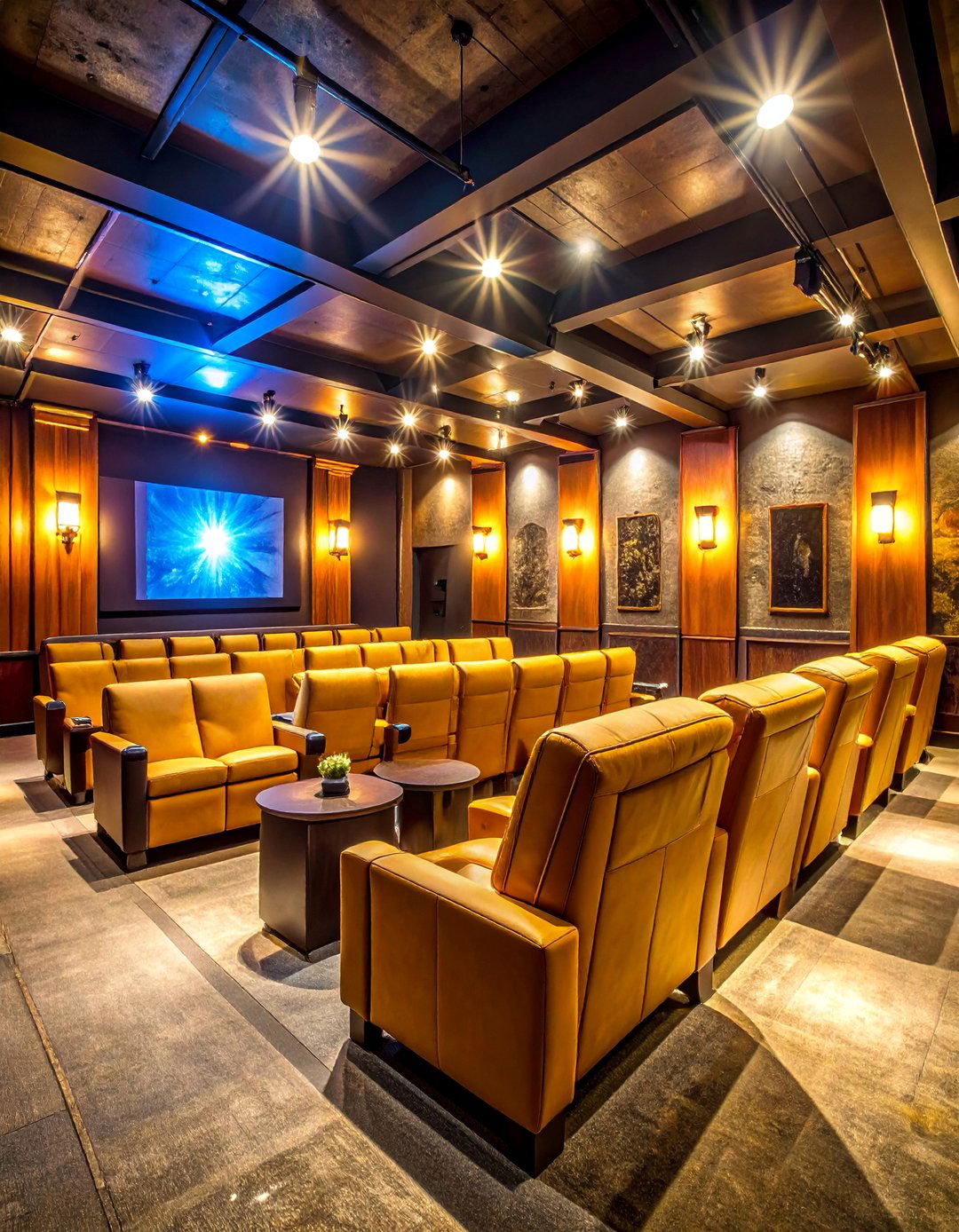 Themed Movie Theater with Franchise Decor - 25 Basement Home Theater Ideas