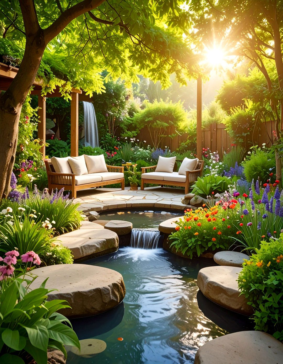 Therapeutic Garden with Healing Plants - 25 Small Garden Ideas