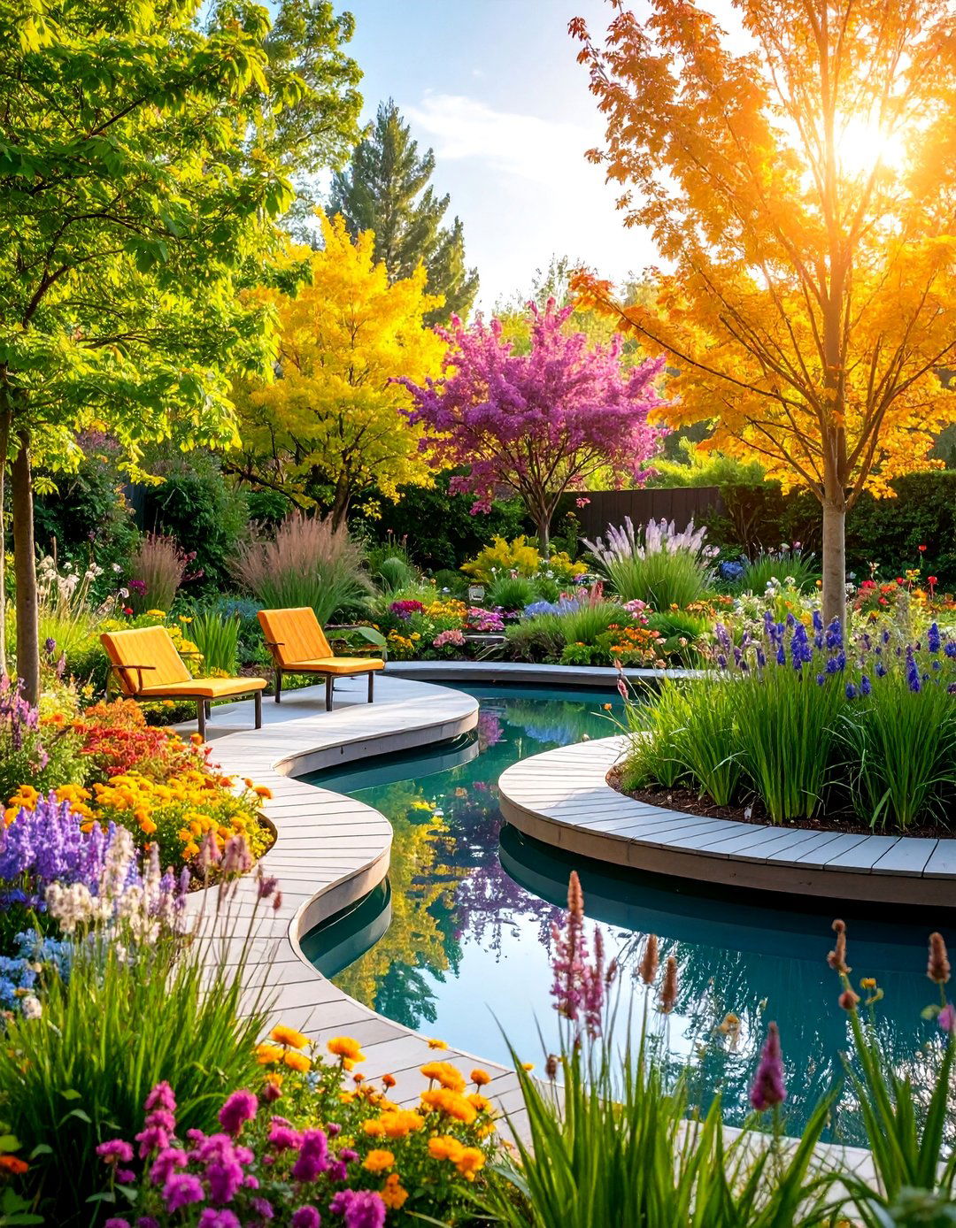 Therapeutic Healing Garden Duck Pond with Accessible Design - 25 Duck Pond Ideas