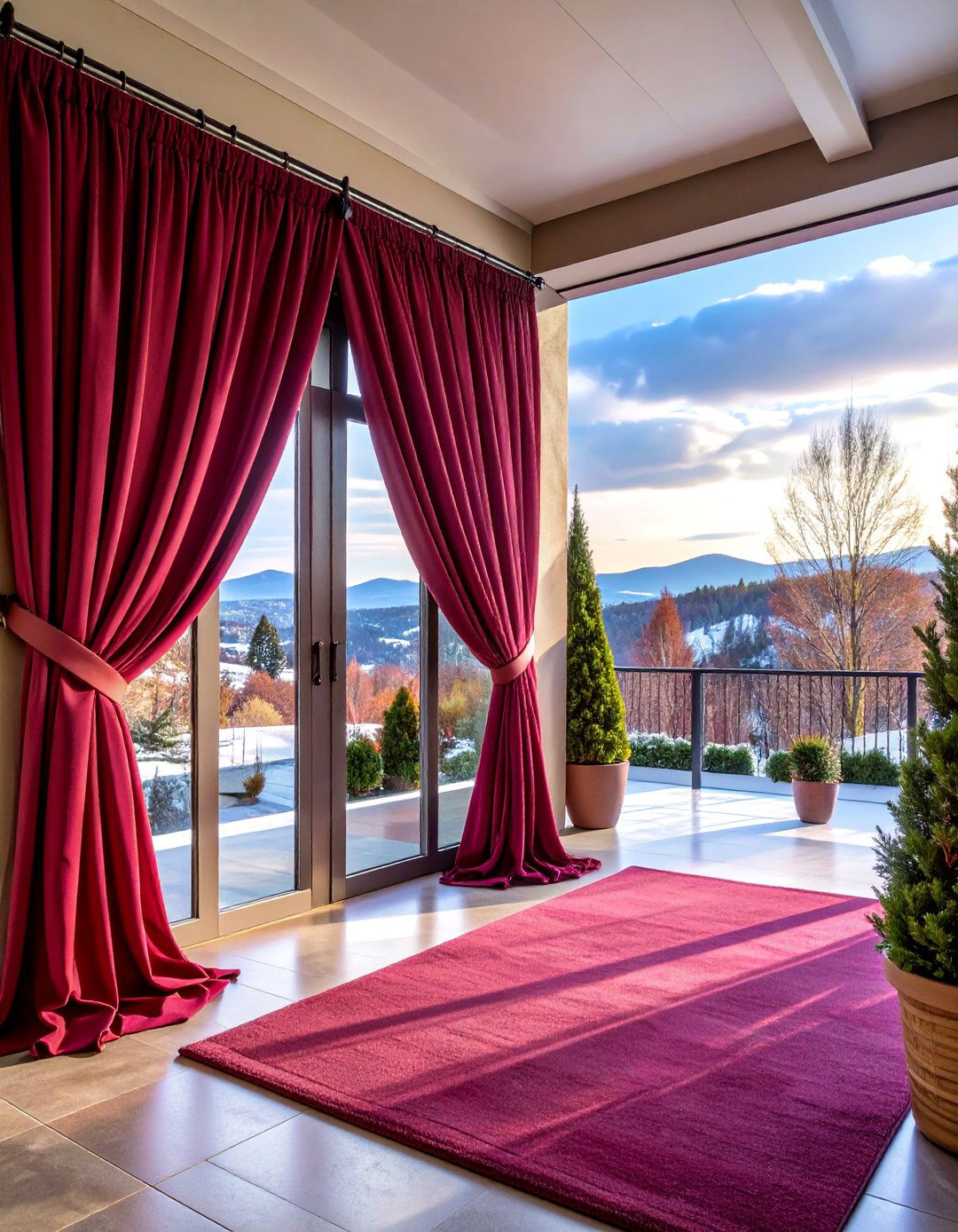 Thermal Insulated Winter Patio Curtains - 25 Patio Curtain Ideas