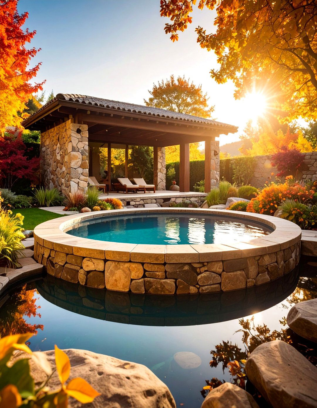 Thermal Mass Stone Pool - 25 Small Garden Reflecting Pool Ideas