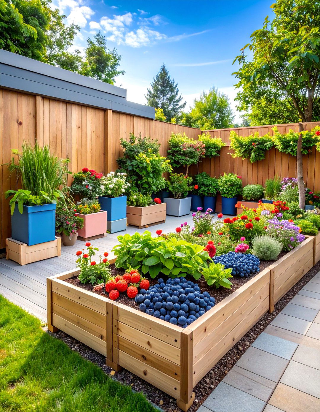 Thornless Berry Patch with Productive Fruit Plants - 25 Patio Plants