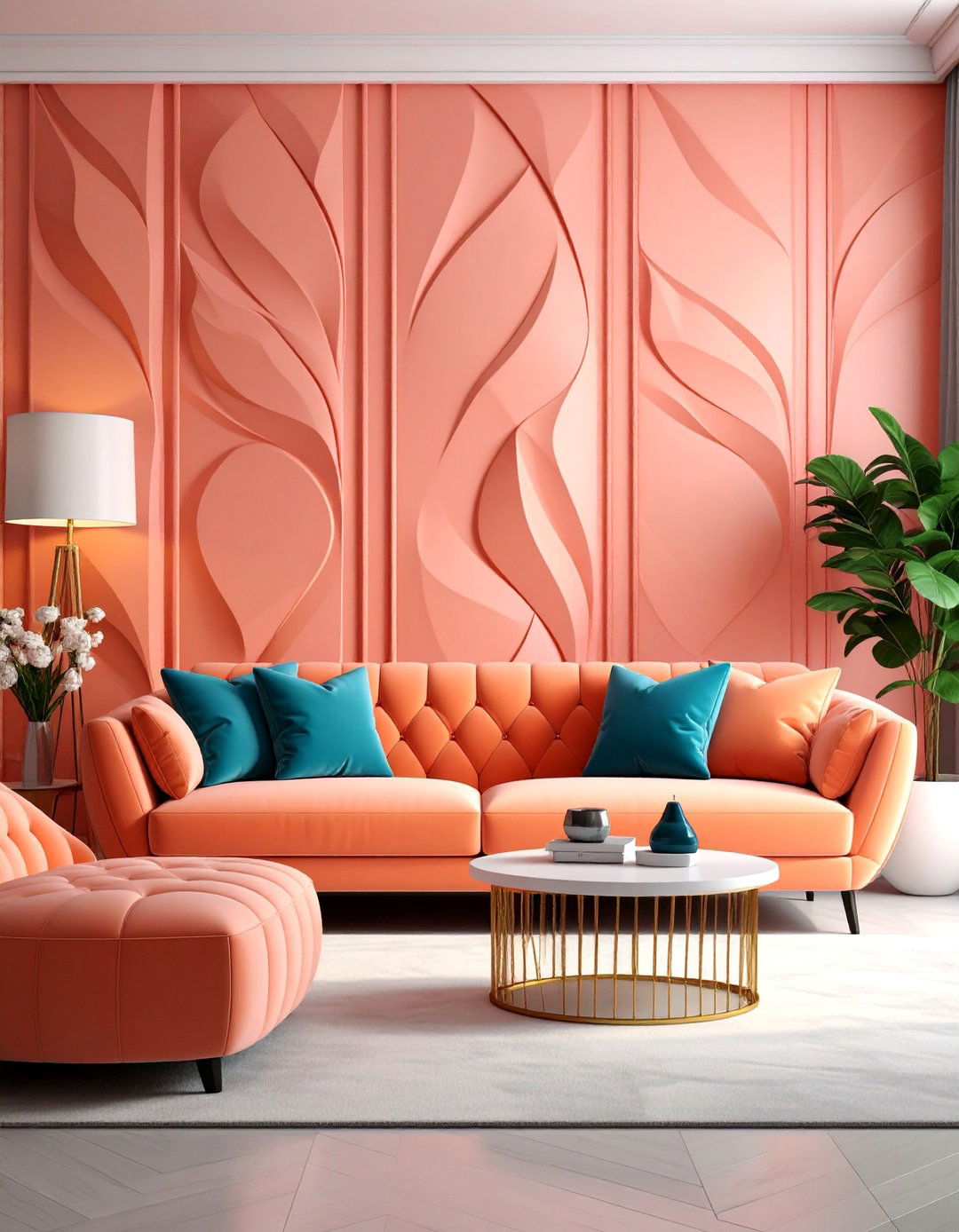 Three Dimensional Textured Wallpaper - 25 Living Room Wallpaper Ideas