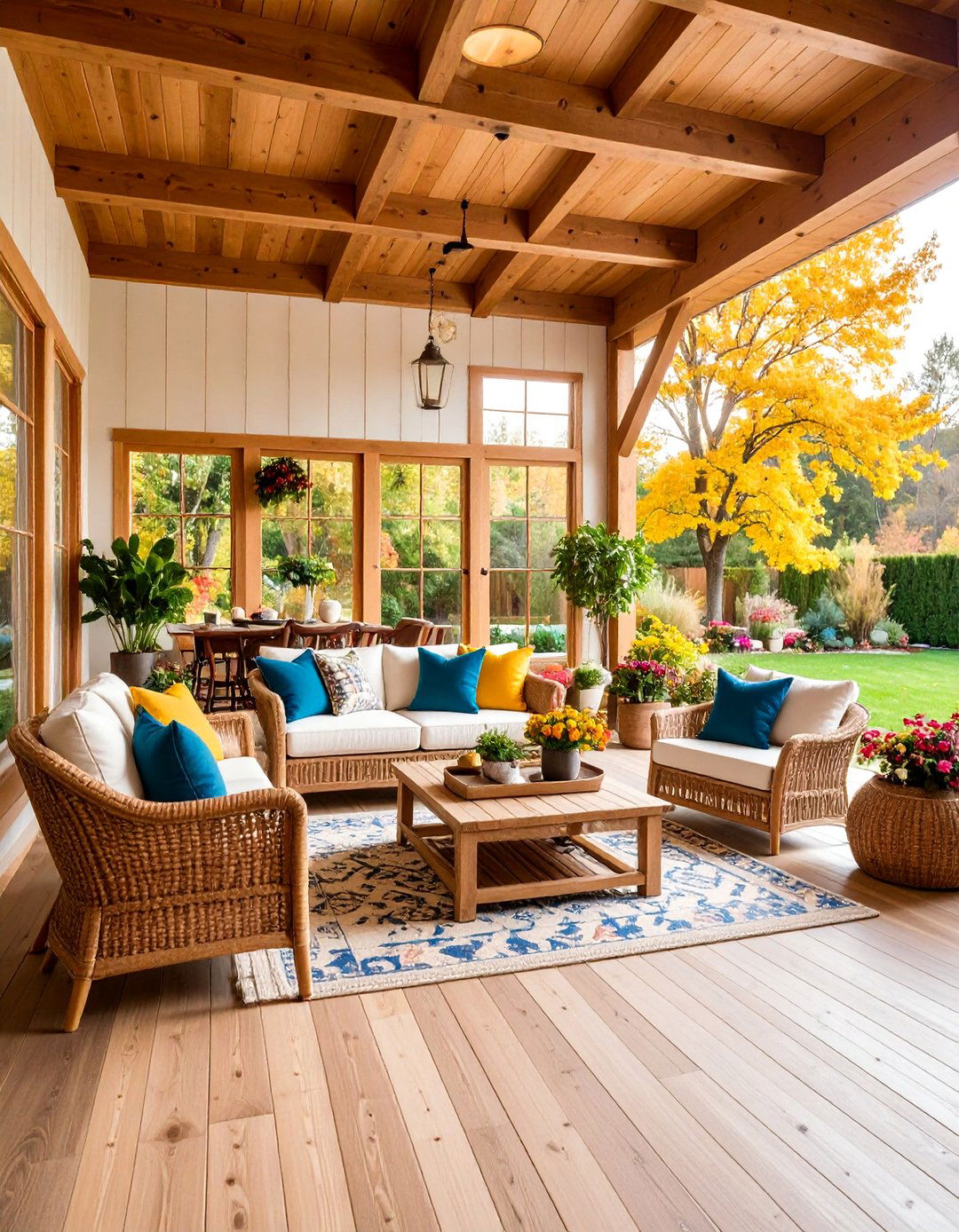 Three Season Room Addition with Farmhouse Elements - 25 Farmhouse Patio Ideas