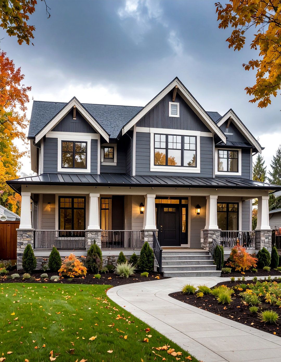 Thunder Stormy Weather Inspired Design - 25 Greige Paint Colors for Exteriors