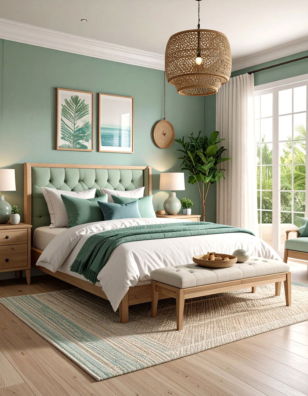 Tidal Pool Color Inspiration Bedroom - 25 Boho Beach Bedroom Ideas