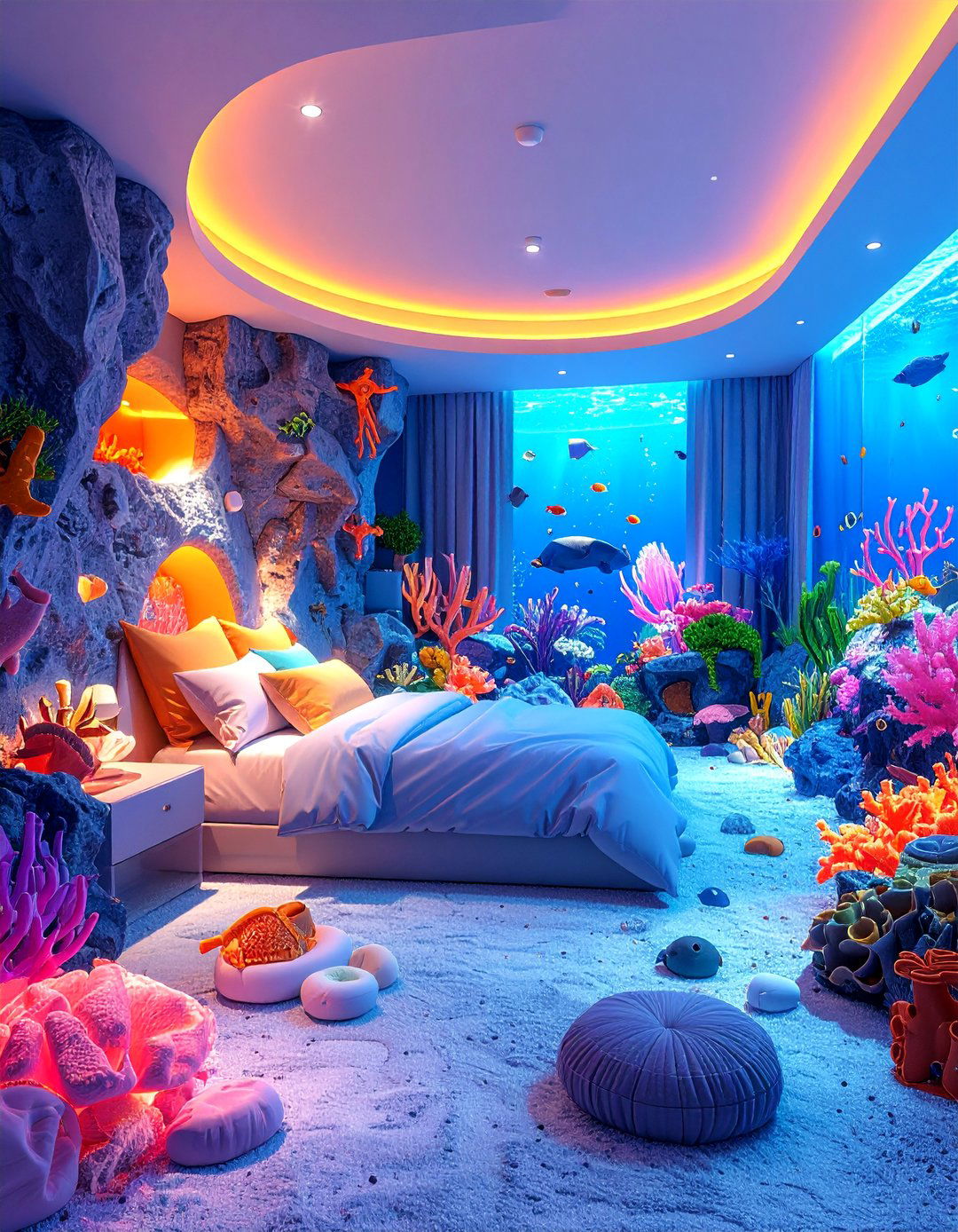 Tidal Pool Exploration Mermaid Bedroom - 25 Underwater Mermaid Bedroom Ideas
