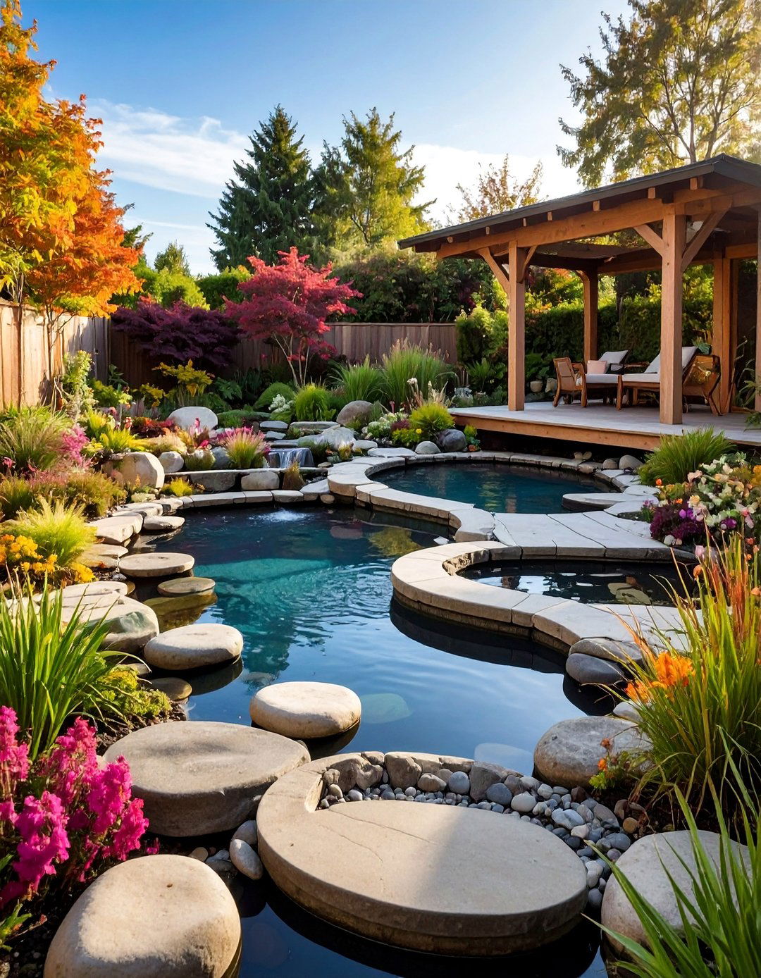 Tidal Pool Garden with Water Features - 25 Coastal Garden Ideas