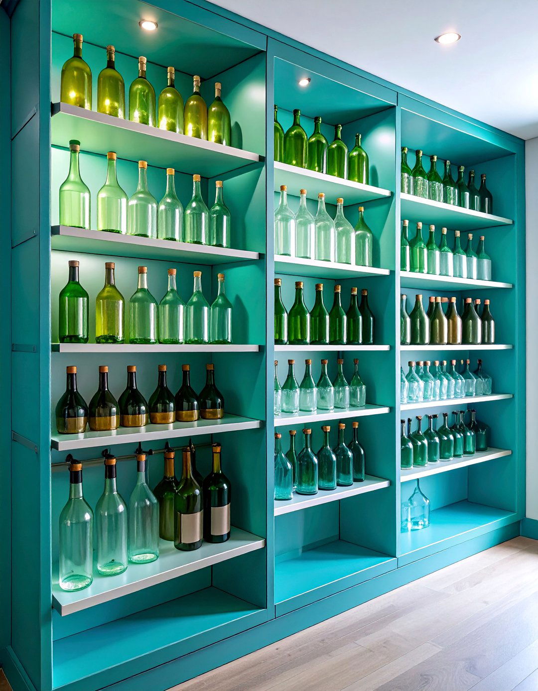 Tiered Shelf Riser System - 25 Water Bottle Storage Ideas