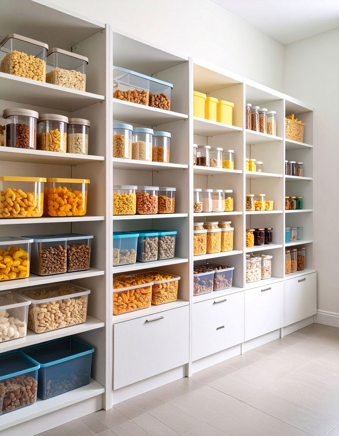 Tiered Shelf Snack Storage Risers - 25 Snack Storage Ideas