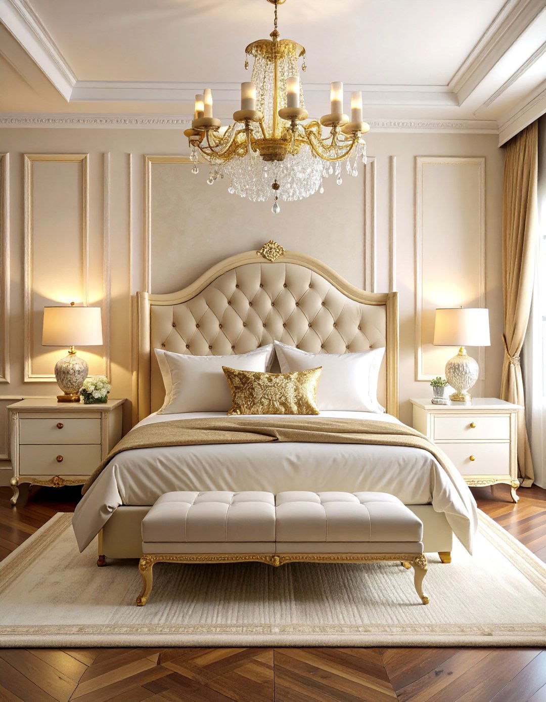 Tiffany Blue and Yellow Gold Vintage Glam Bedroom - 25 Blue and Gold Bedroom Ideas