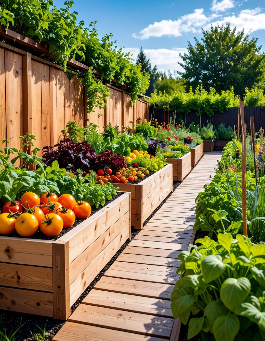 Timber Sleeper Raised Bed Vegetable Terraces - 25 Terraced Garden Ideas