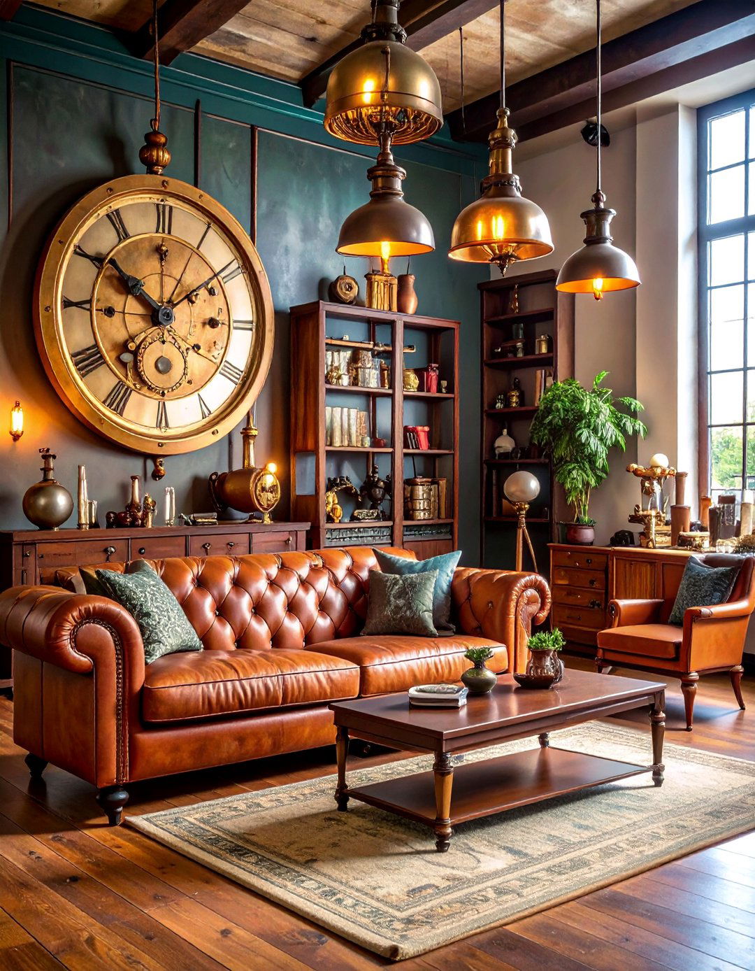 Time Machine Laboratory Living Room - 25 Steampunk Living Room Ideas