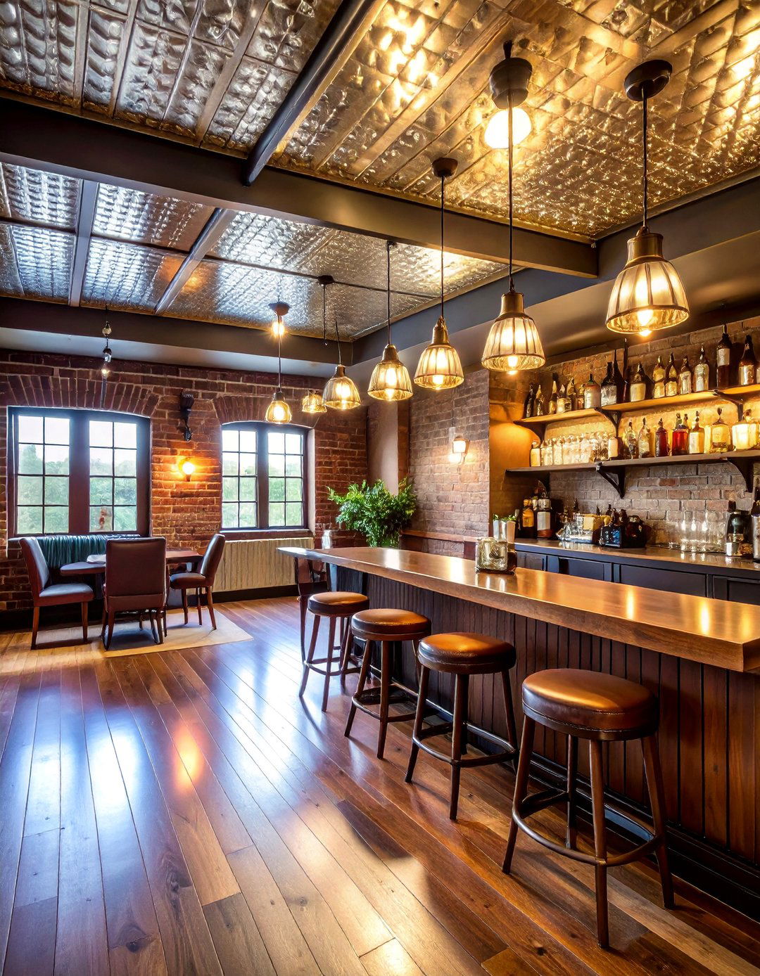 Tin Ceiling Tiles with Vintage Appeal - 25 Basement Ceiling Ideas