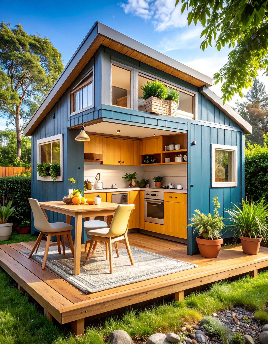 Tiny House Guest Cottage with Smart Storage Solutions - 25 Guest House Ideas