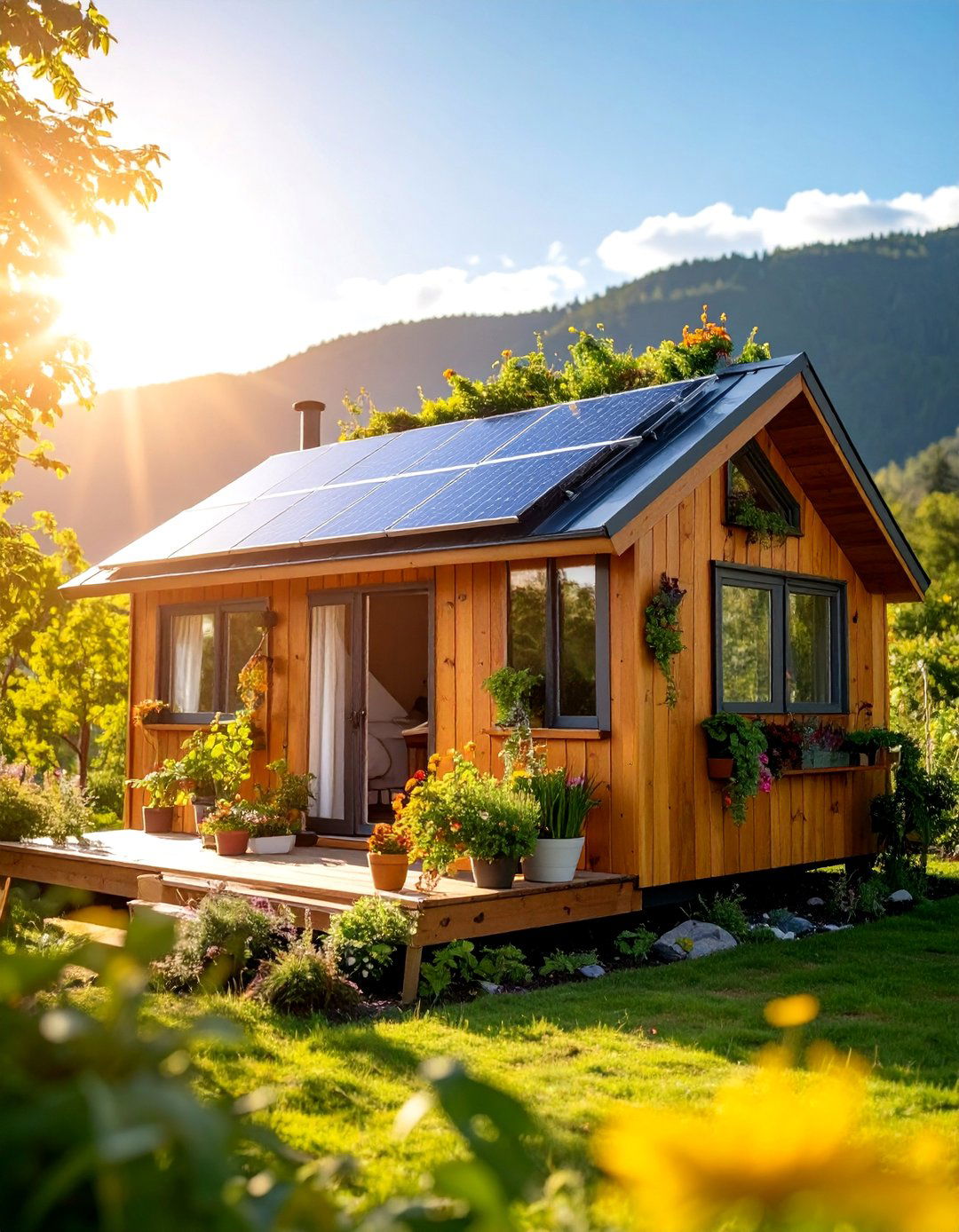 Tiny House with Rooftop Garden - 25 Tiny House Design Ideas