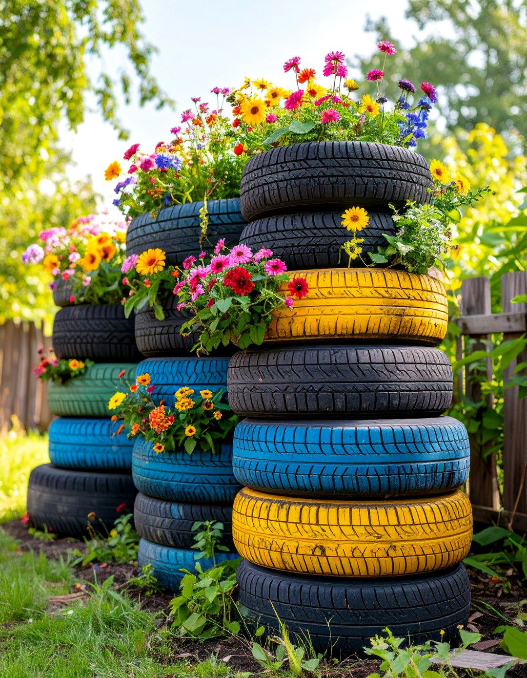 Tire Stack Raised Garden Bed - 25 Raised Garden Bed Ideas