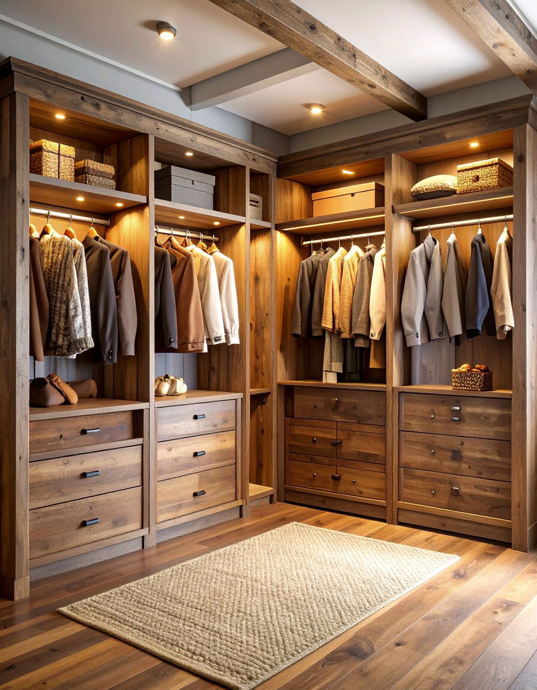 Tobacco Barn Wood Closet with Aged Character - 25 Rustic Closet Ideas