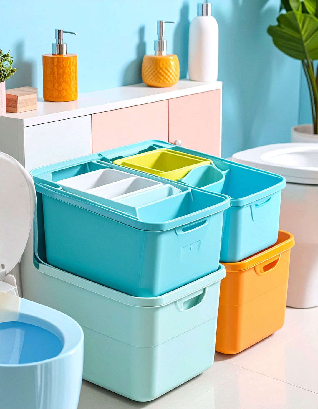 Toilet Tank Organizer Tray with Compartments - 25 Toilet Paper Storage Ideas