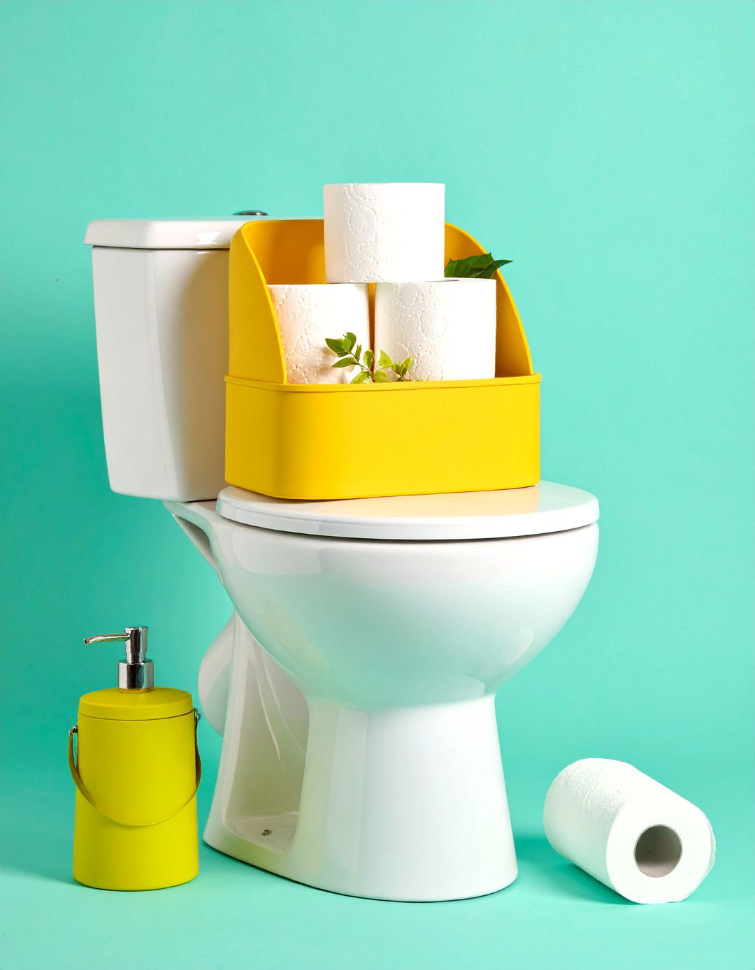 Toilet Tank Top Organizer with Lidded Storage - 25 Bathroom Storage Ideas