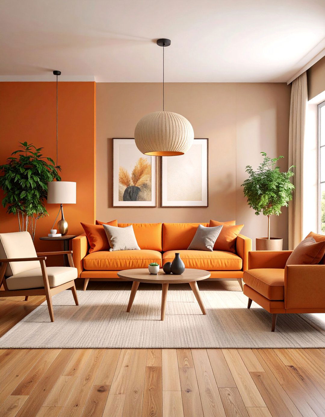 Topaz Orange Accent Wall Feature - 25 Ways to Decorate With Jewel Tones