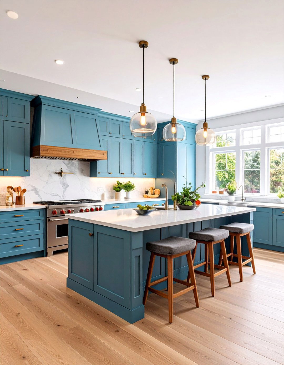 Track Lighting with Mixed Fixture Heights - 25 Kitchen Track Lighting Ideas