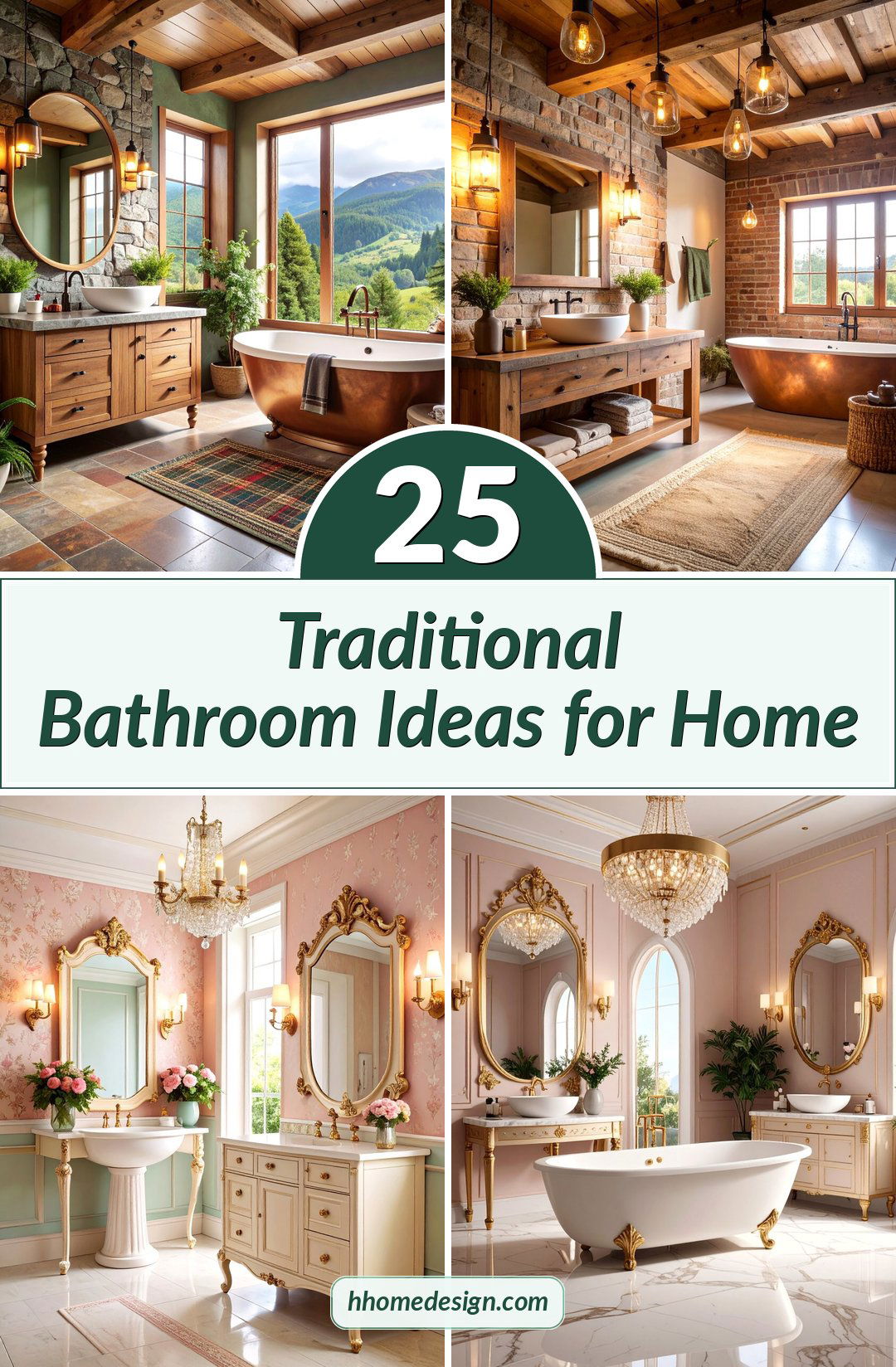25 Traditional Bathroom Ideas for Home