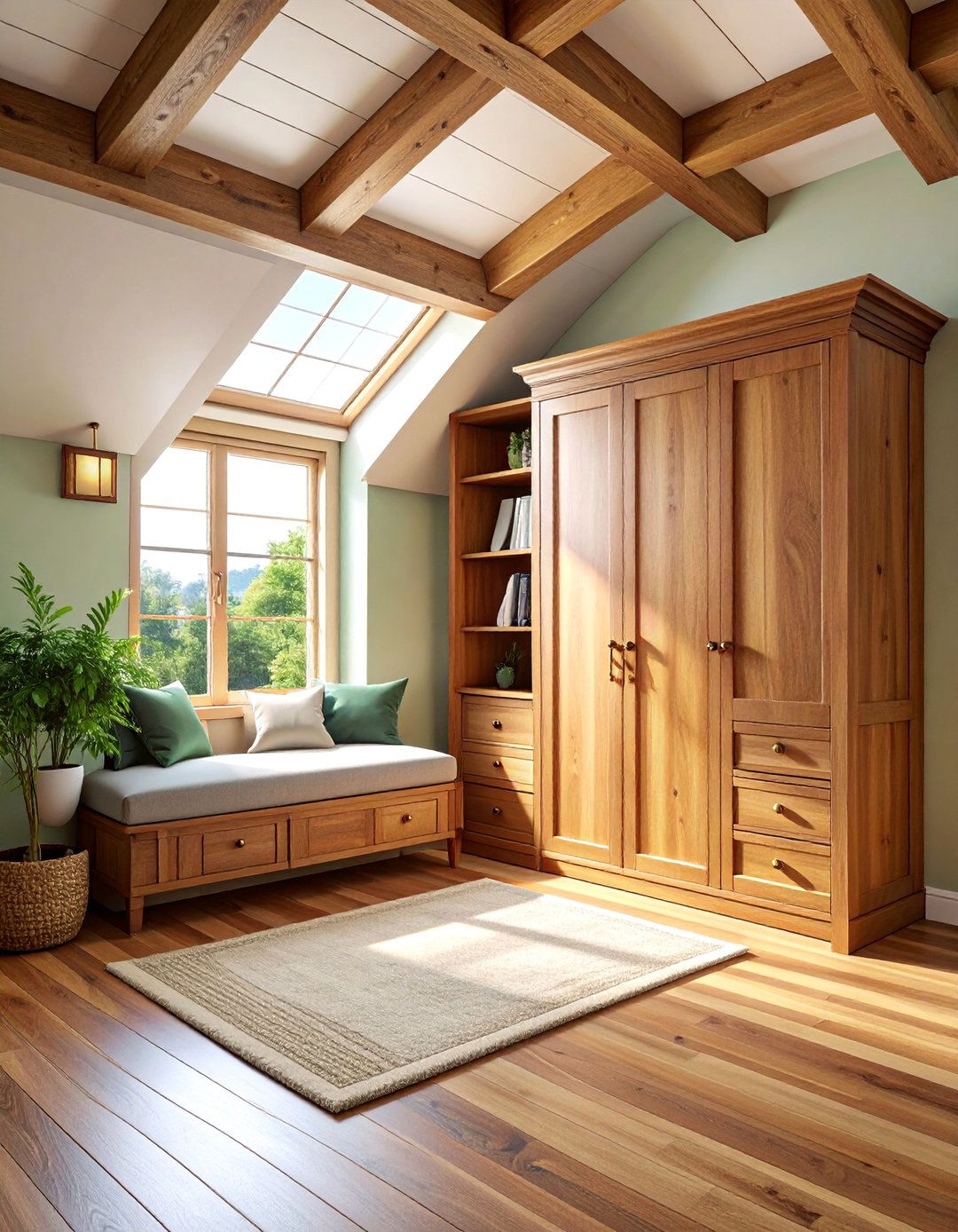Traditional Built in Dormer Closet - 25 Sloped Ceiling Closet Ideas