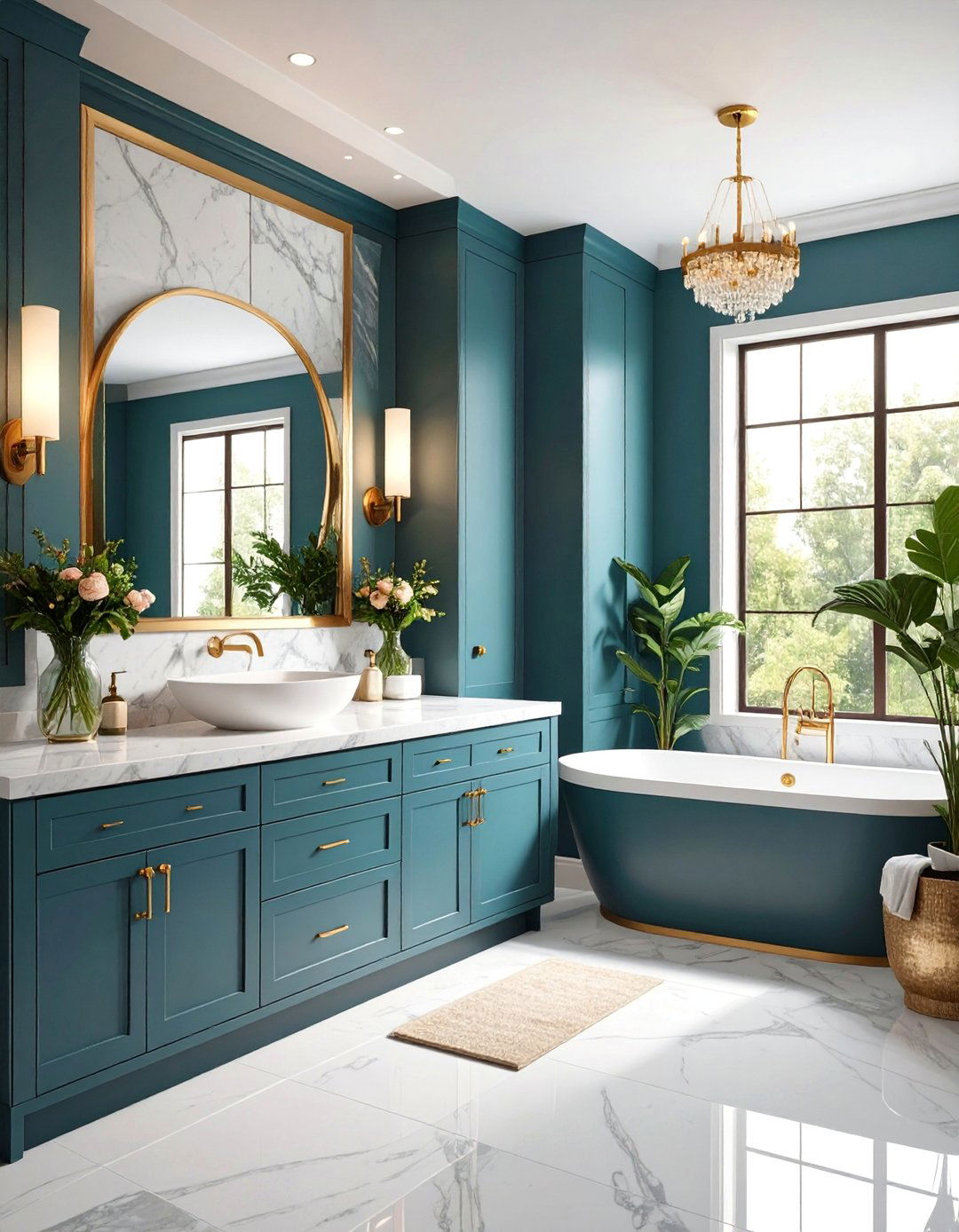 Traditional Butlers Pantry Style Powder Room - 25 Traditional Bathroom Ideas