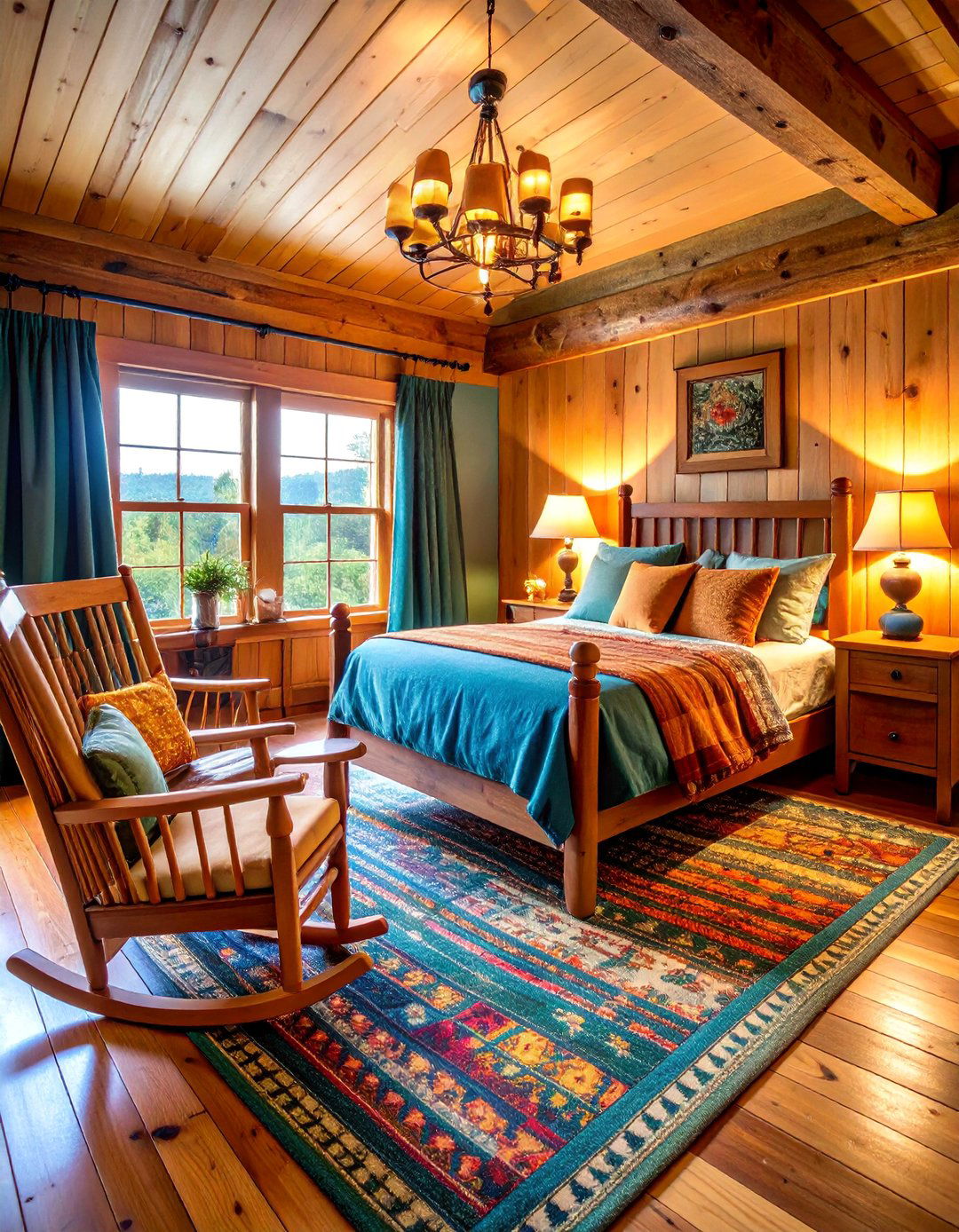 Traditional Cabin with Plaid Patterns and Classic Country Elements - 25 One Room Cabin Interior Design Ideas