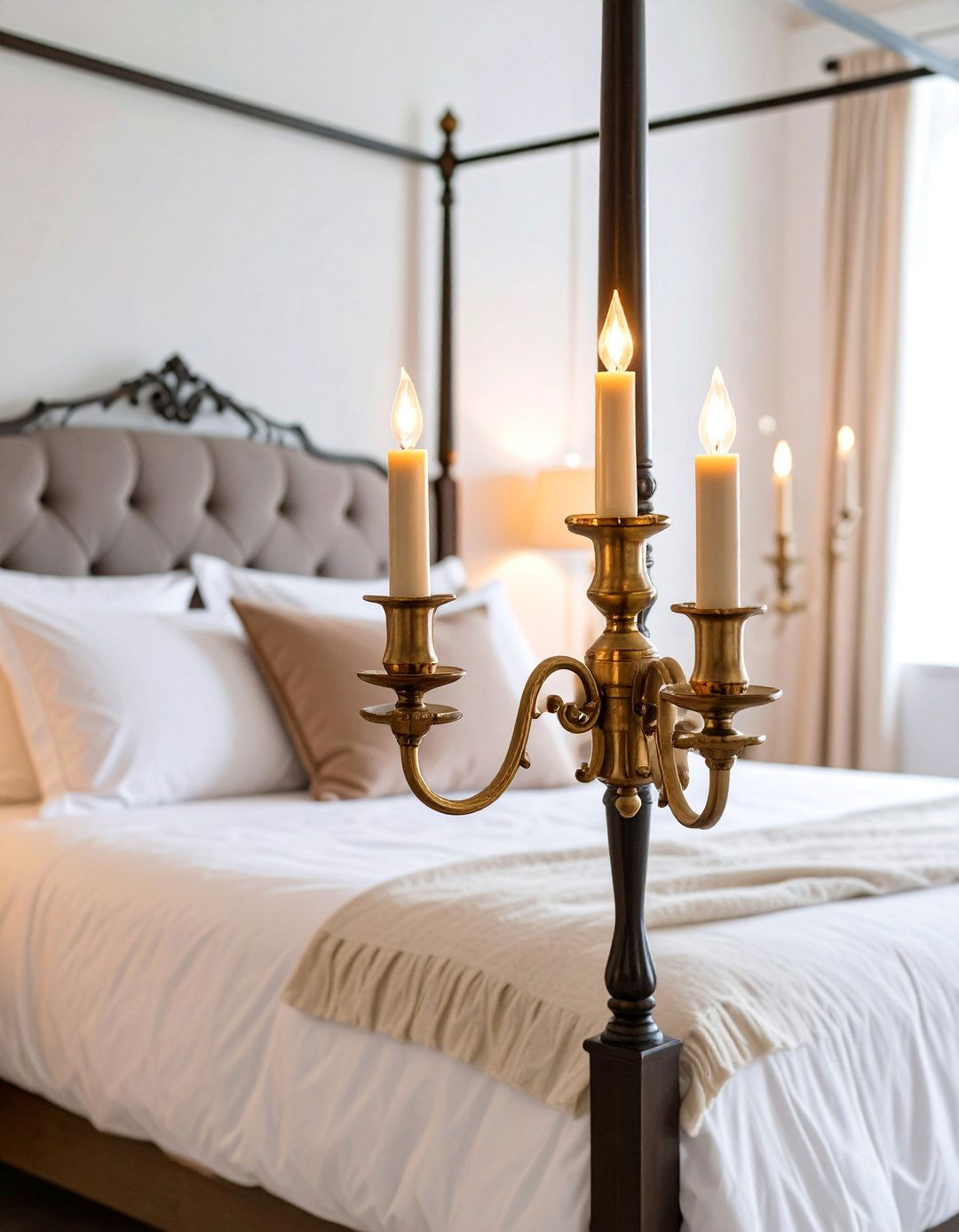 Traditional Candle Style Sconces - 25 Bedroom Wall Sconce Ideas