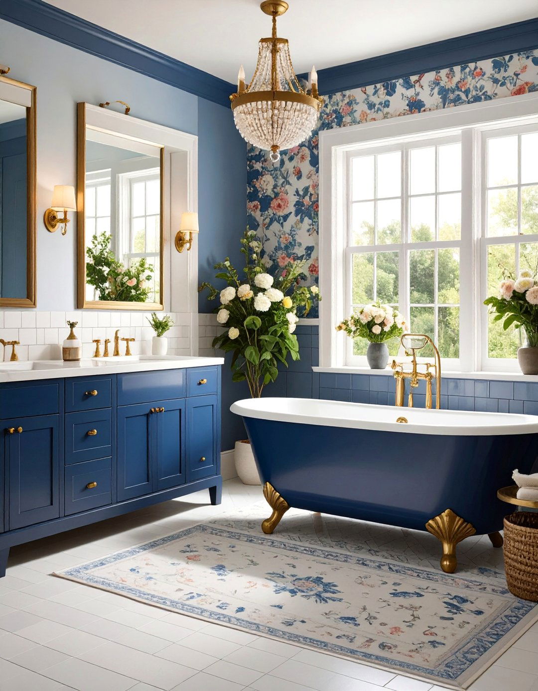 Traditional Dark Wood English Country Bathroom - 25 Dark Bathroom Ideas