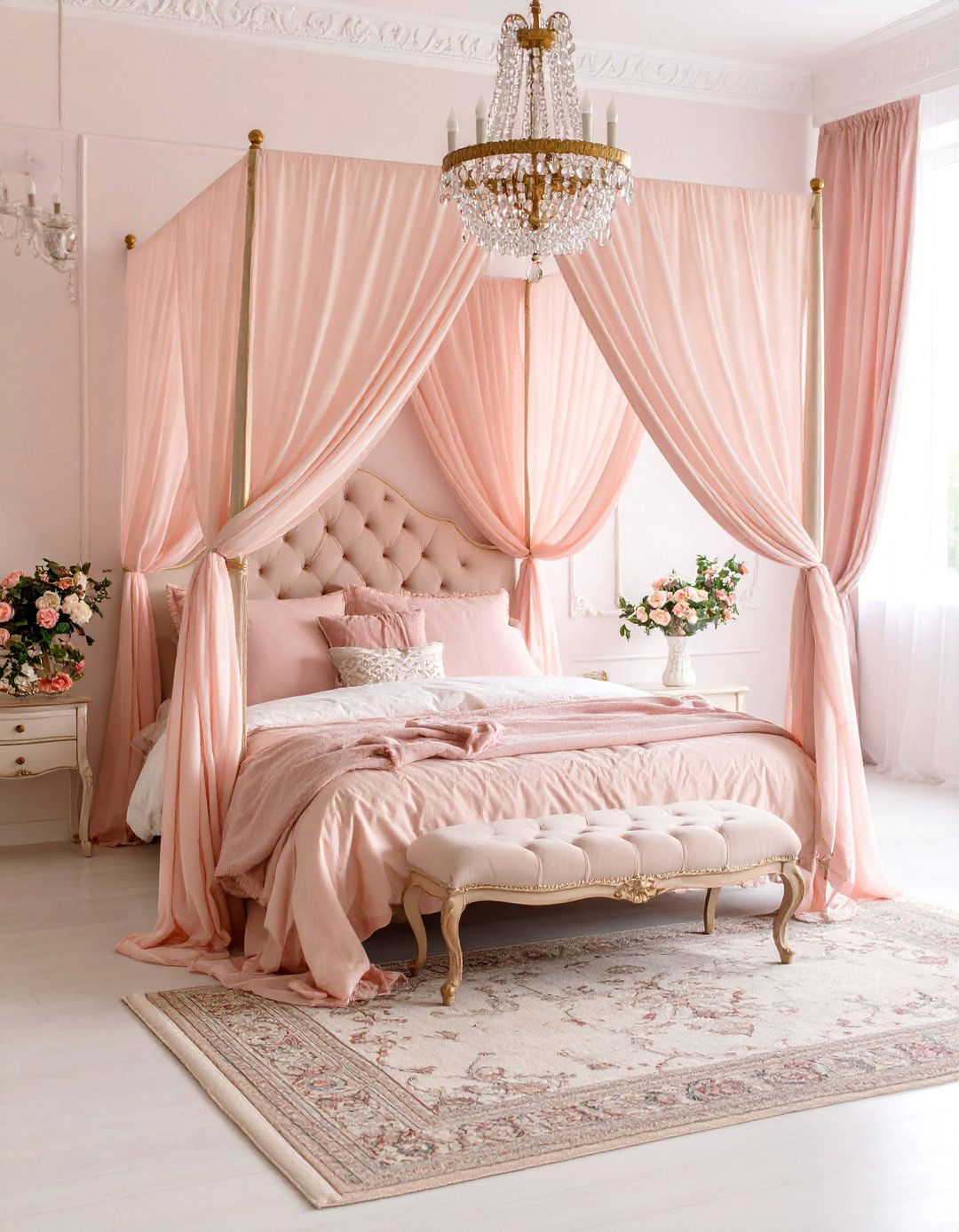 Traditional Dusty Rose Bedroom with Timeless Elegance - 25 Dusty Rose Bedroom Ideas