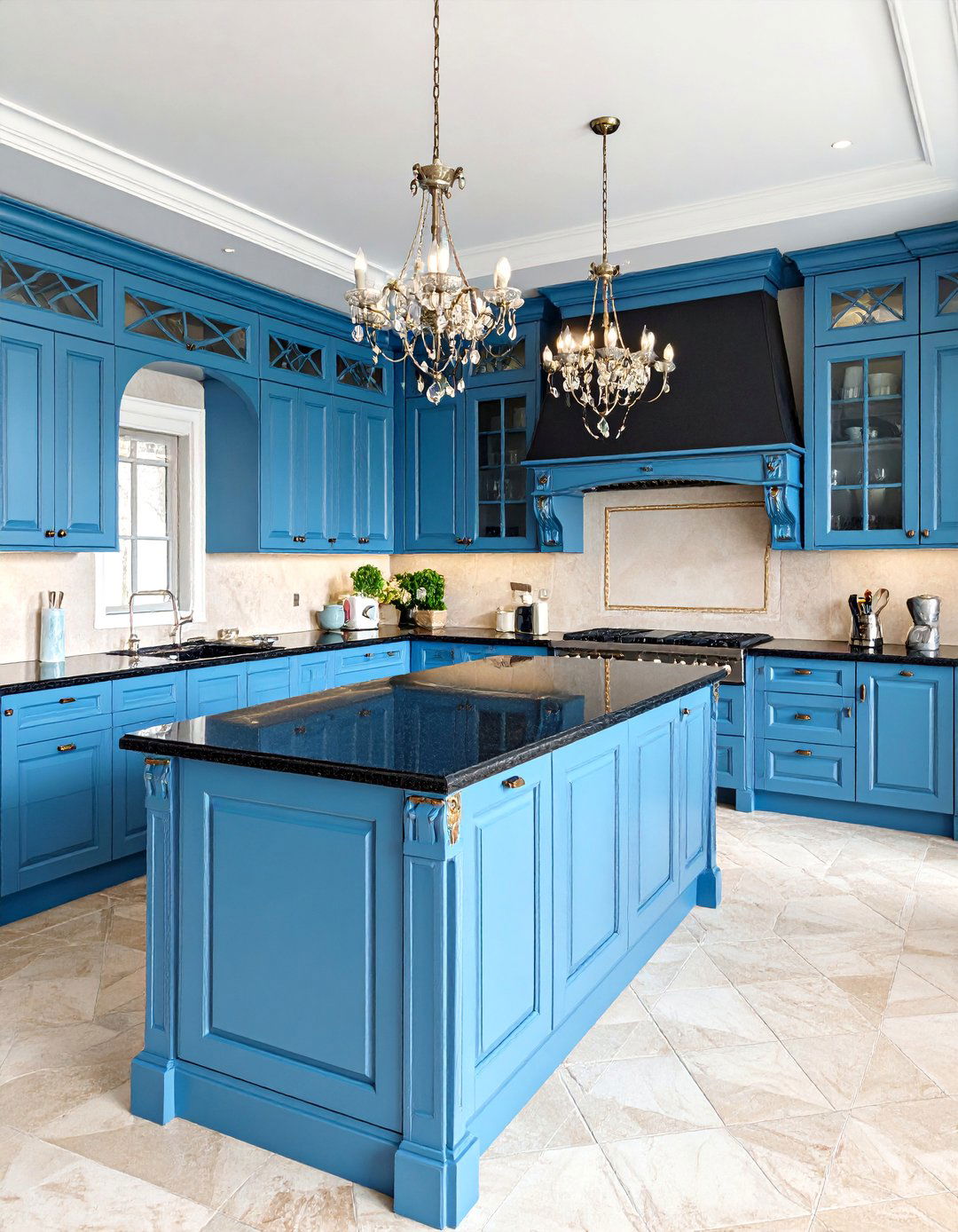 Traditional Elegant Black and Beige Kitchen - 25 black and beige kitchen ideas