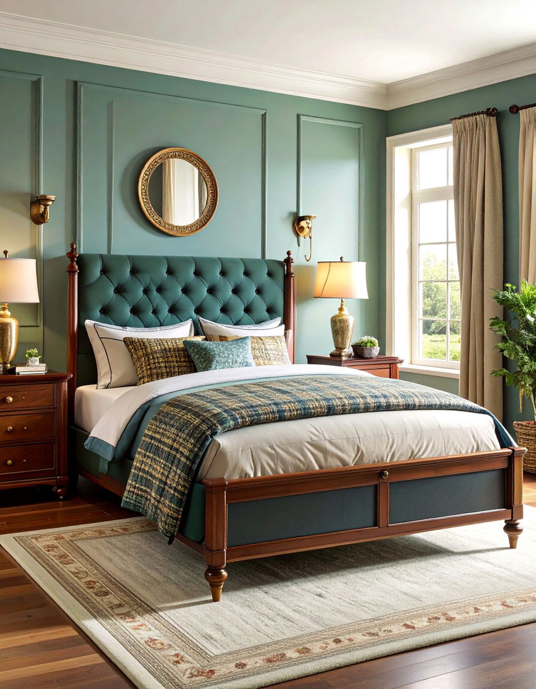 Traditional English Guest Bedroom with Plaid Patterns - 25 Guest Bedroom Ideas