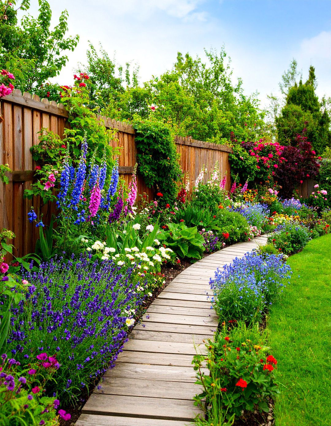 Traditional English Herbaceous Border - 25 Perennial Flower Bed Ideas