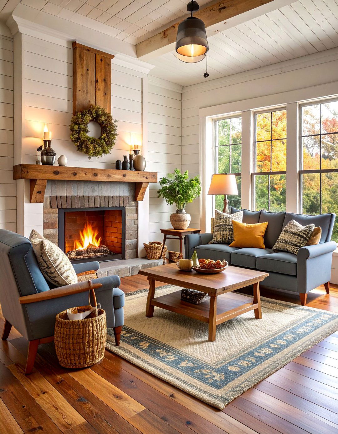 Traditional Farmhouse Shiplap Cozy Comfort - 25 Shiplap Fireplace Ideas