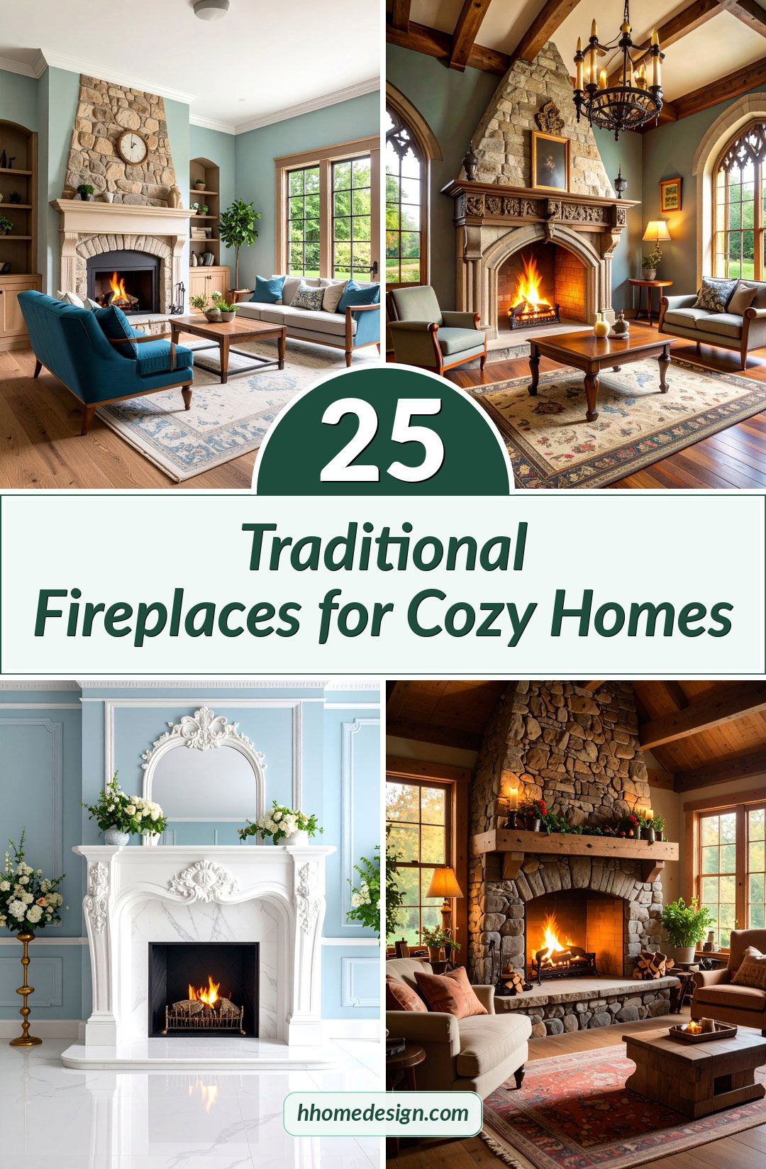 25 Traditional Fireplaces for Cozy Homes