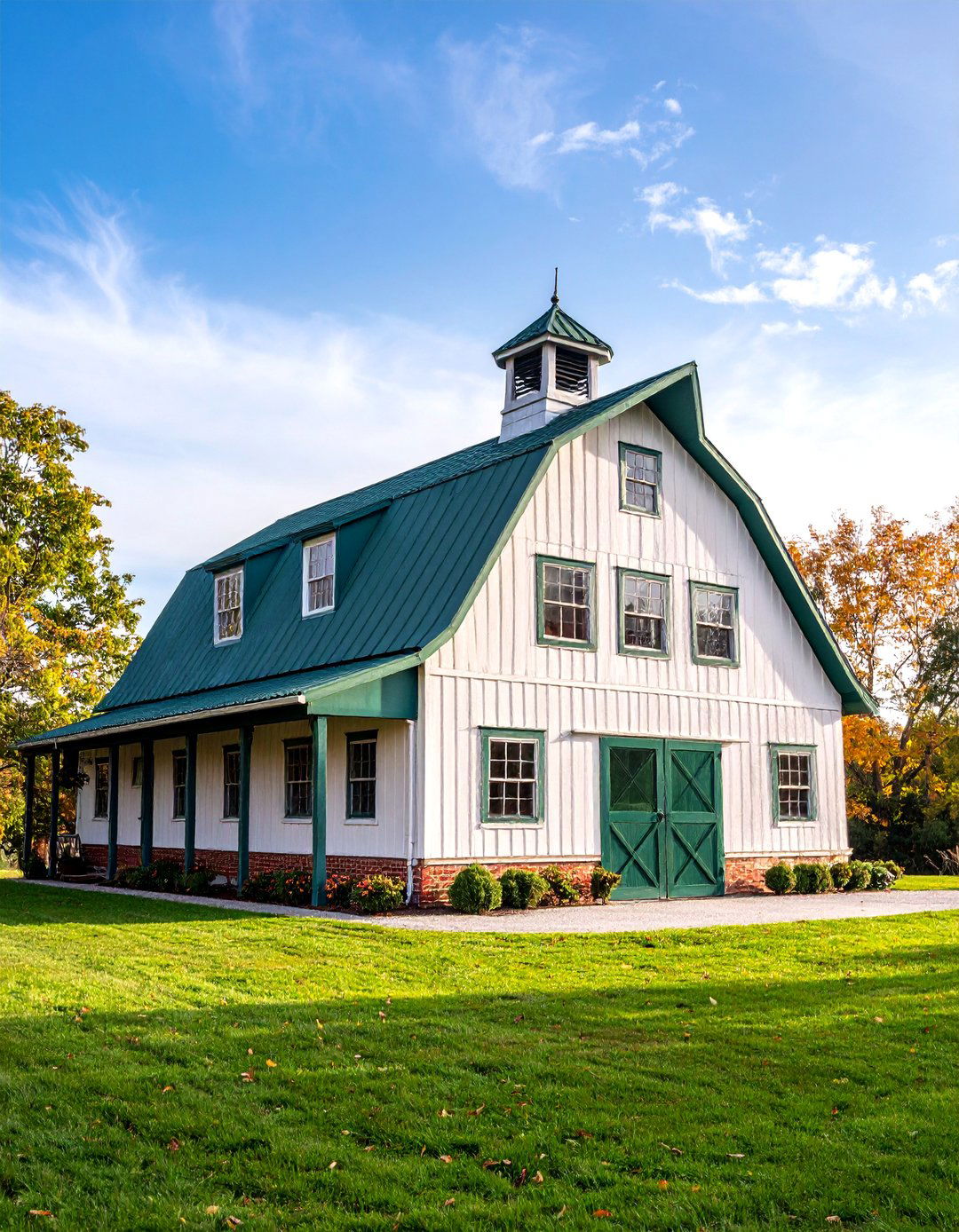 Traditional Gambrel Barn with Cupola - 25 Barn House Exterior Ideas