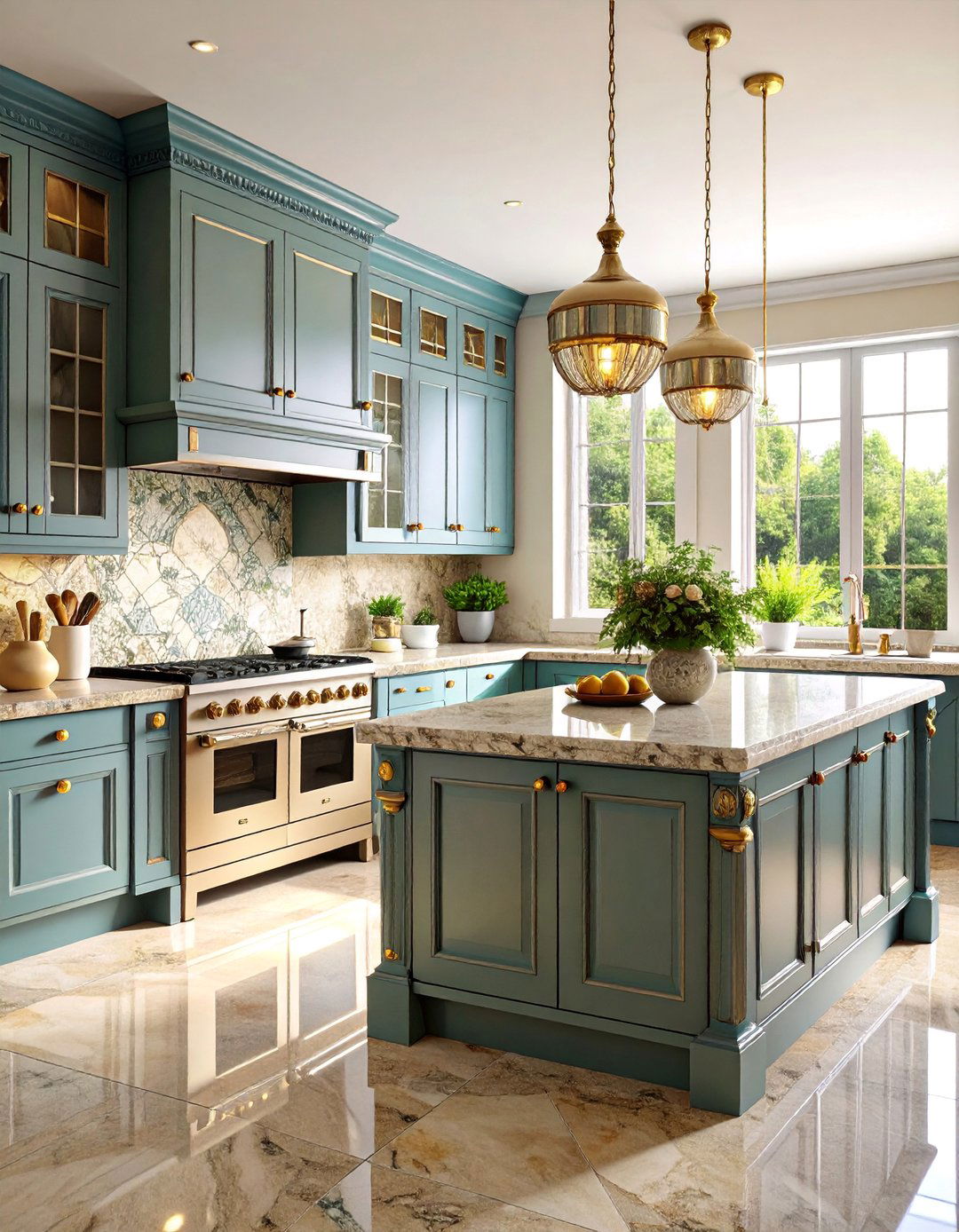 Traditional Granite with Raised Panel Cabinets - 25 Granite Kitchen Countertop Ideas