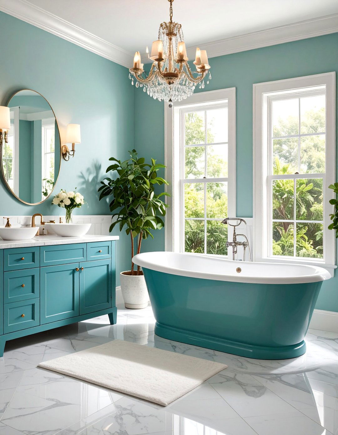 Traditional Gray Floor Bathroom with Classic White Subway Tiles - 25 Gray Floor Bathroom Ideas