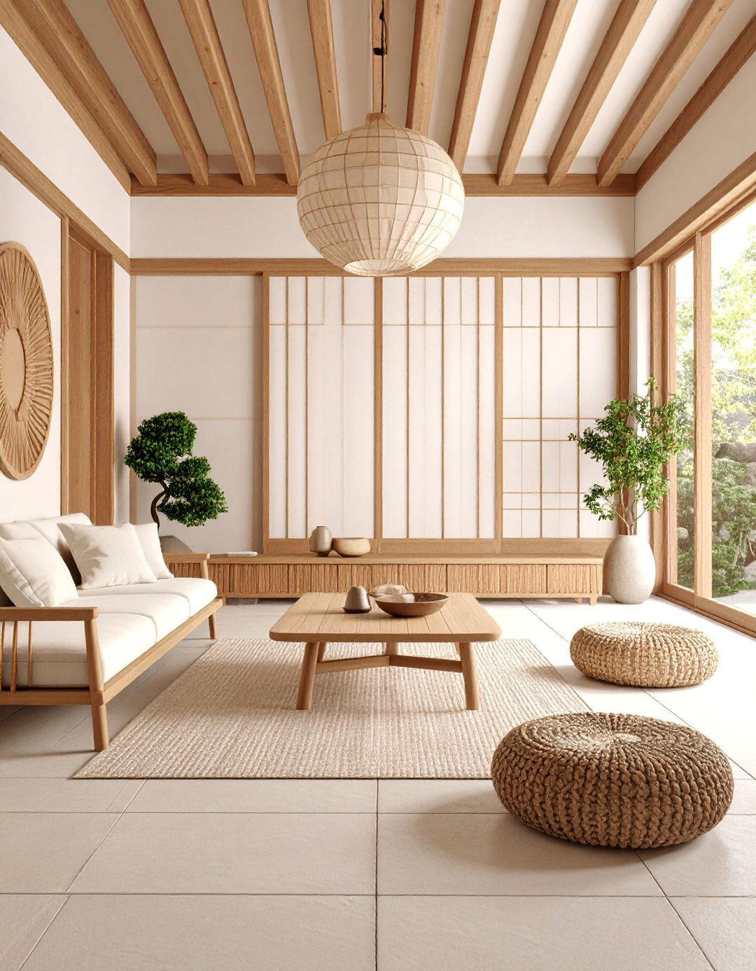 Traditional Hanok Inspired Minimalist Living Room - 25 Korean Living Room Ideas