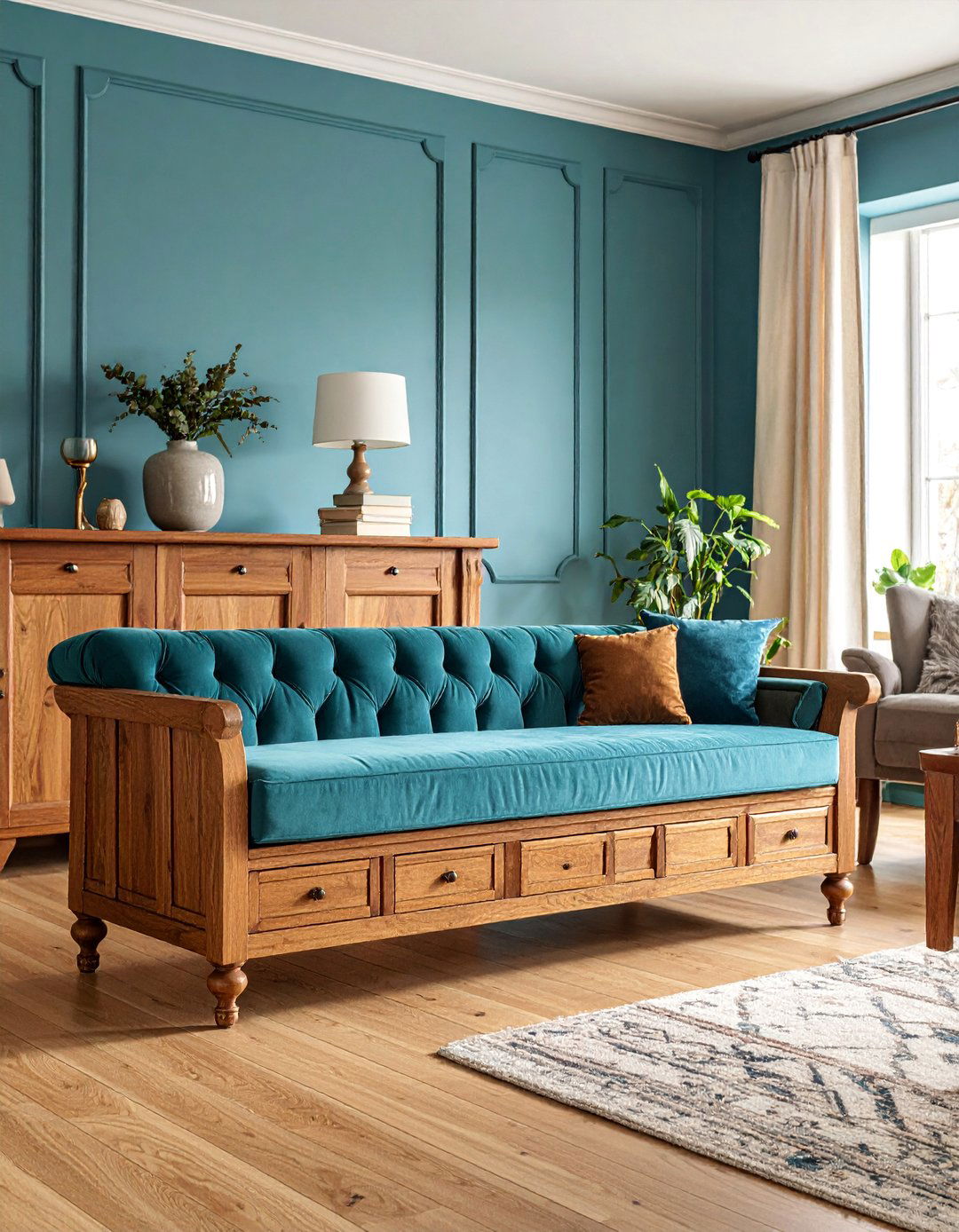 Traditional Hearth Bench with Storage - 25 Fireplace Bench Ideas