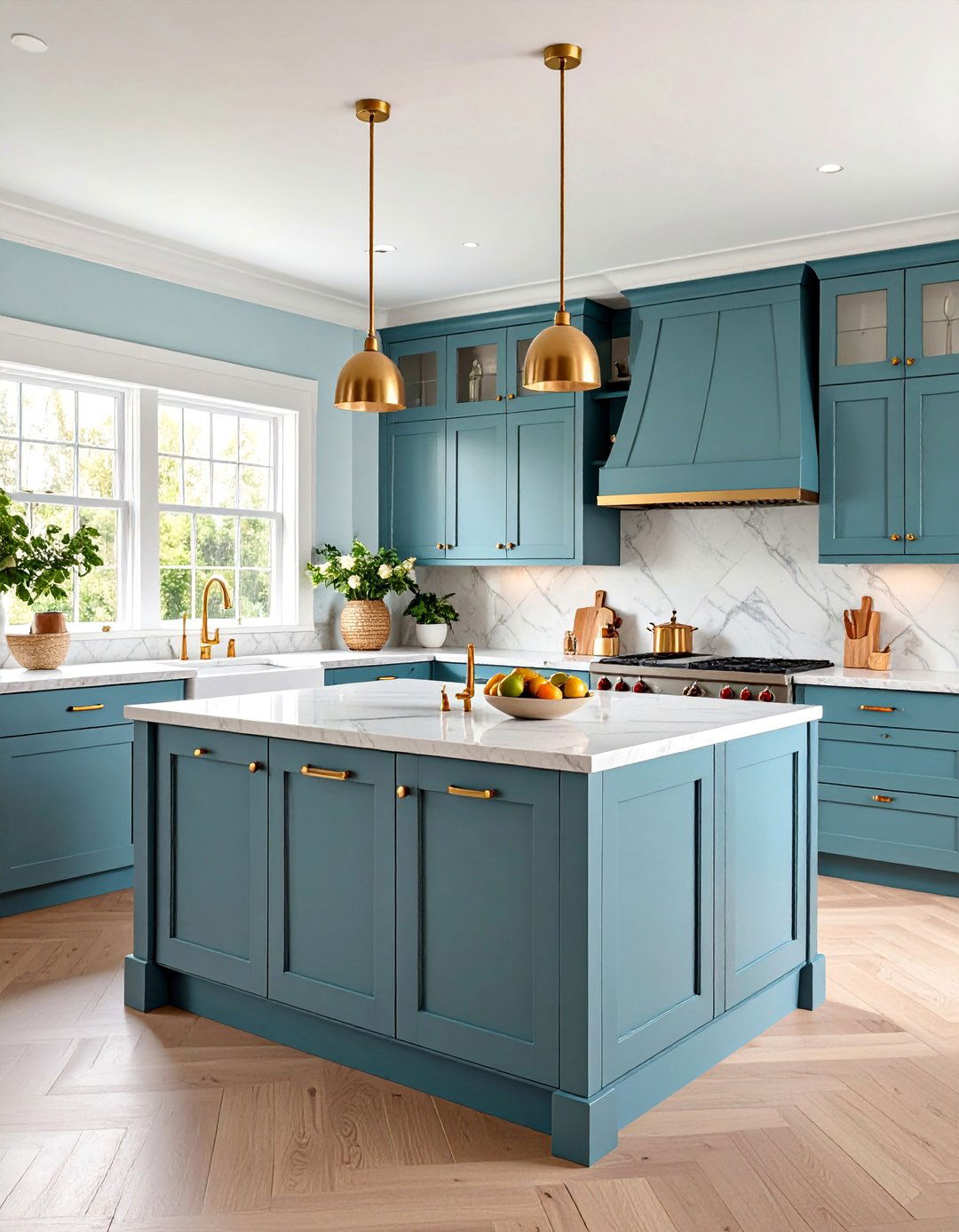 Traditional Kitchen with Grey Lower and White Upper Cabinets - 25 Grey and White House Interior Design Ideas