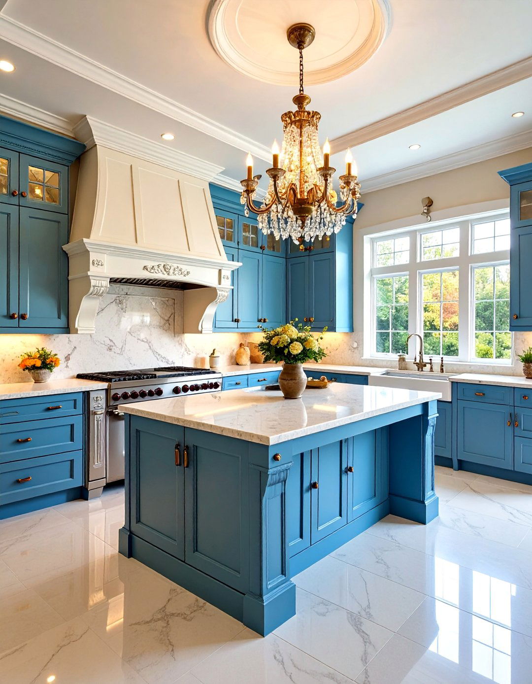 Traditional Kitchen with White Appliances and Classic Details - 25 Kitchen With White Appliances Ideas