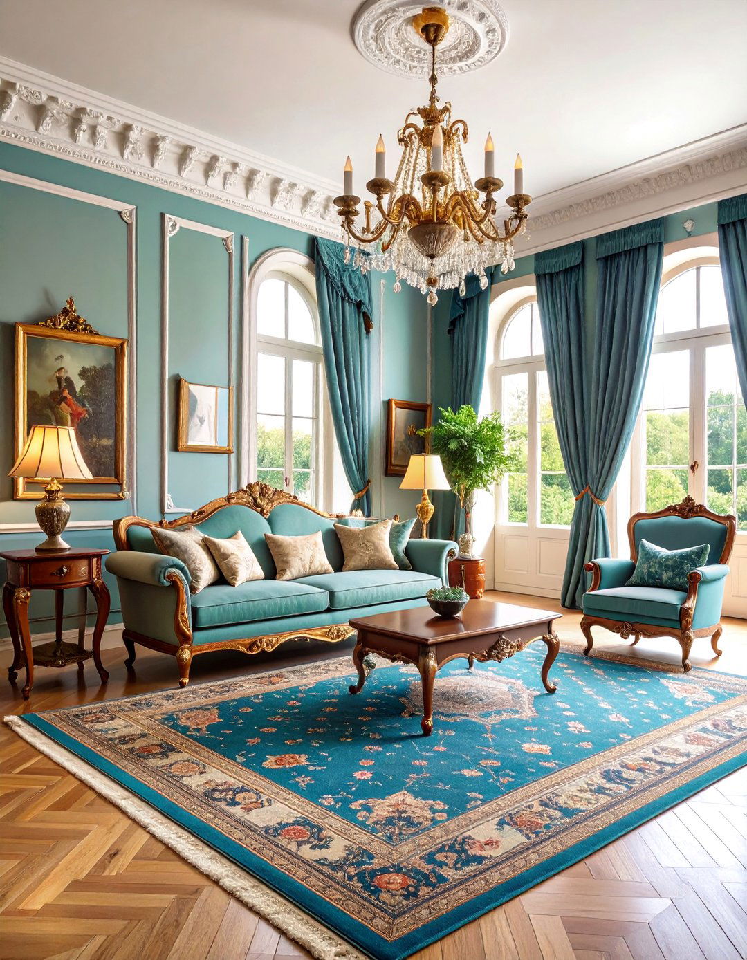 Traditional Living Room with Antique Furniture Collection - 25 Traditional Living Room Ideas